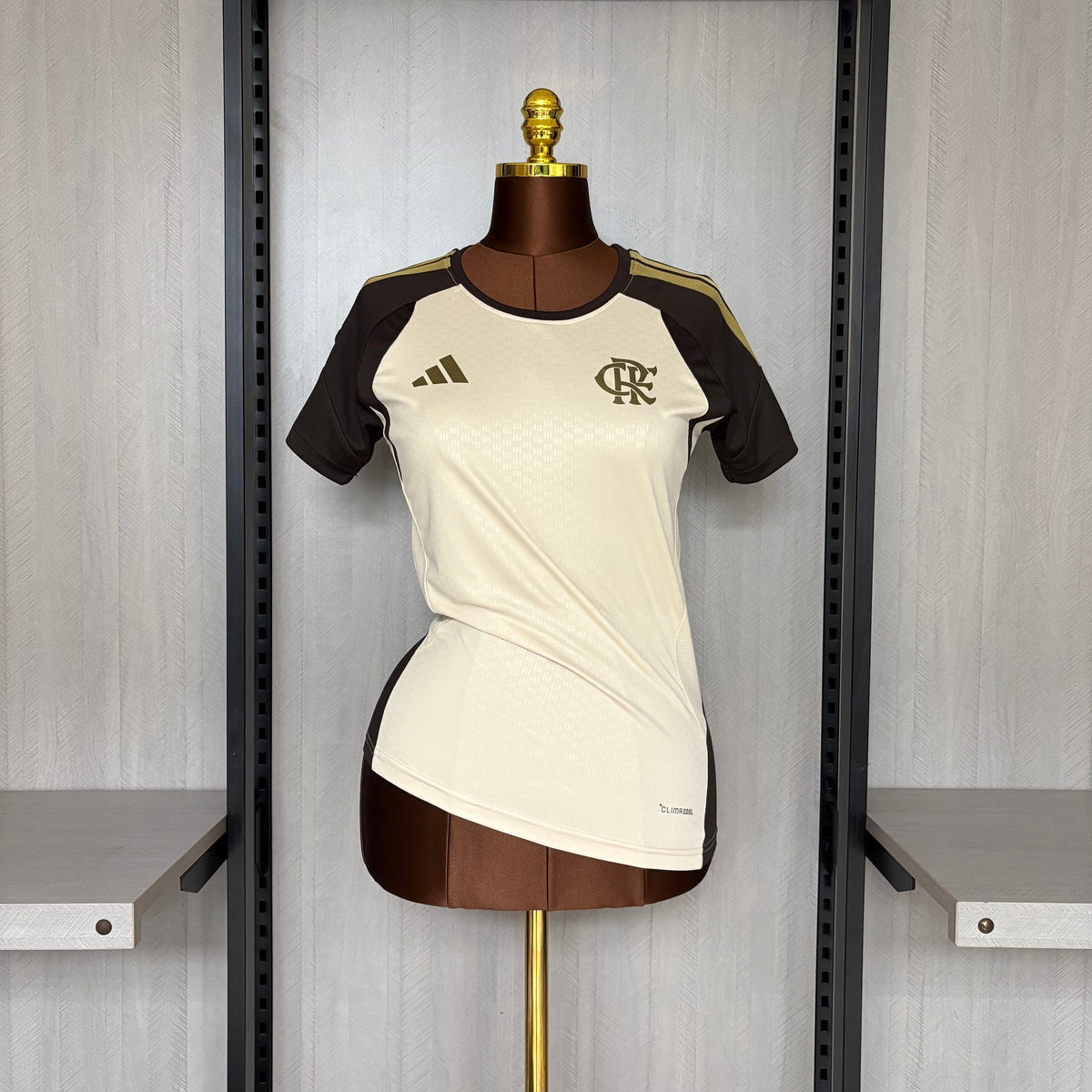 Camisa Flamengo Treino 2026 Feminina Bege - Fan Version