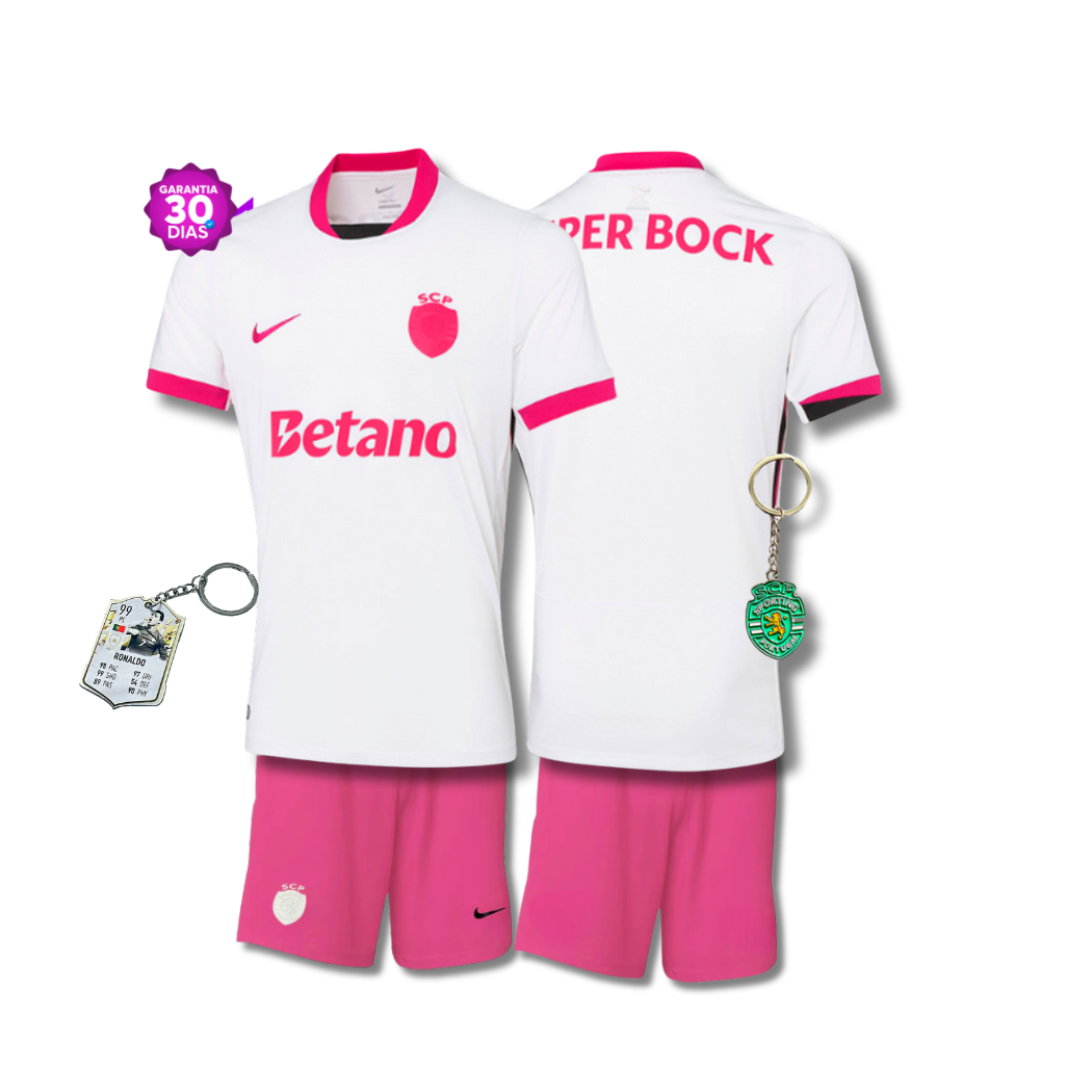 Conjunto Infantil Sporting 2025/26 - LANÇAMENTO! 🔥🩷