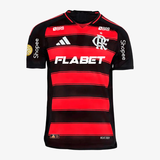 Camisa Adidas Flamengo 2025/26 I Authentic Player [Slim Fit] Player [Slim Fit] Player [Slim Fit] Com Patrocínios + Patch Mundial [Slim Fit]
