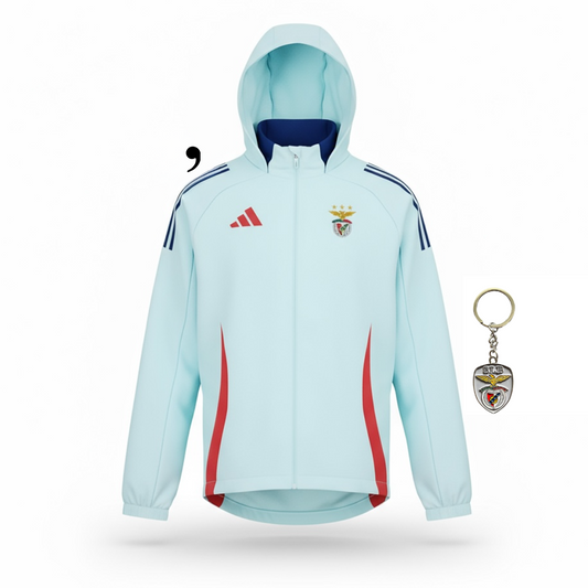 Casaco azul/vermelho 2025/26 fecho completo Benfica