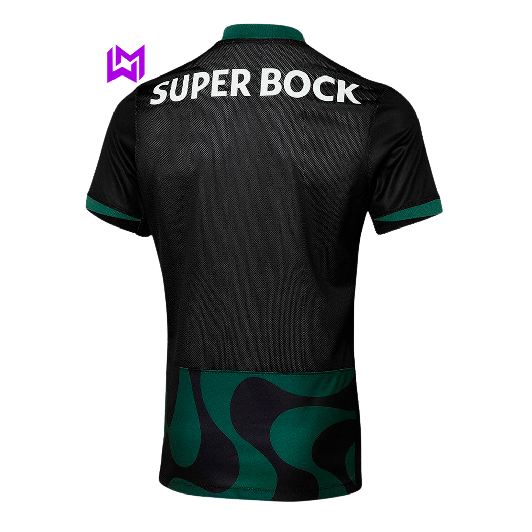 Camisola Sporting Alternativa Preta 2025/26 - LANÇAMENTO! 🔥💚