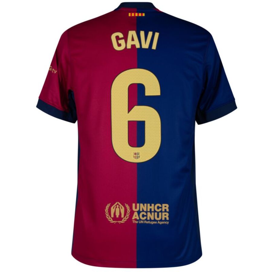 Barcelona Home 2024/25 Patches UCL UEFA Foundation (Official Printing)