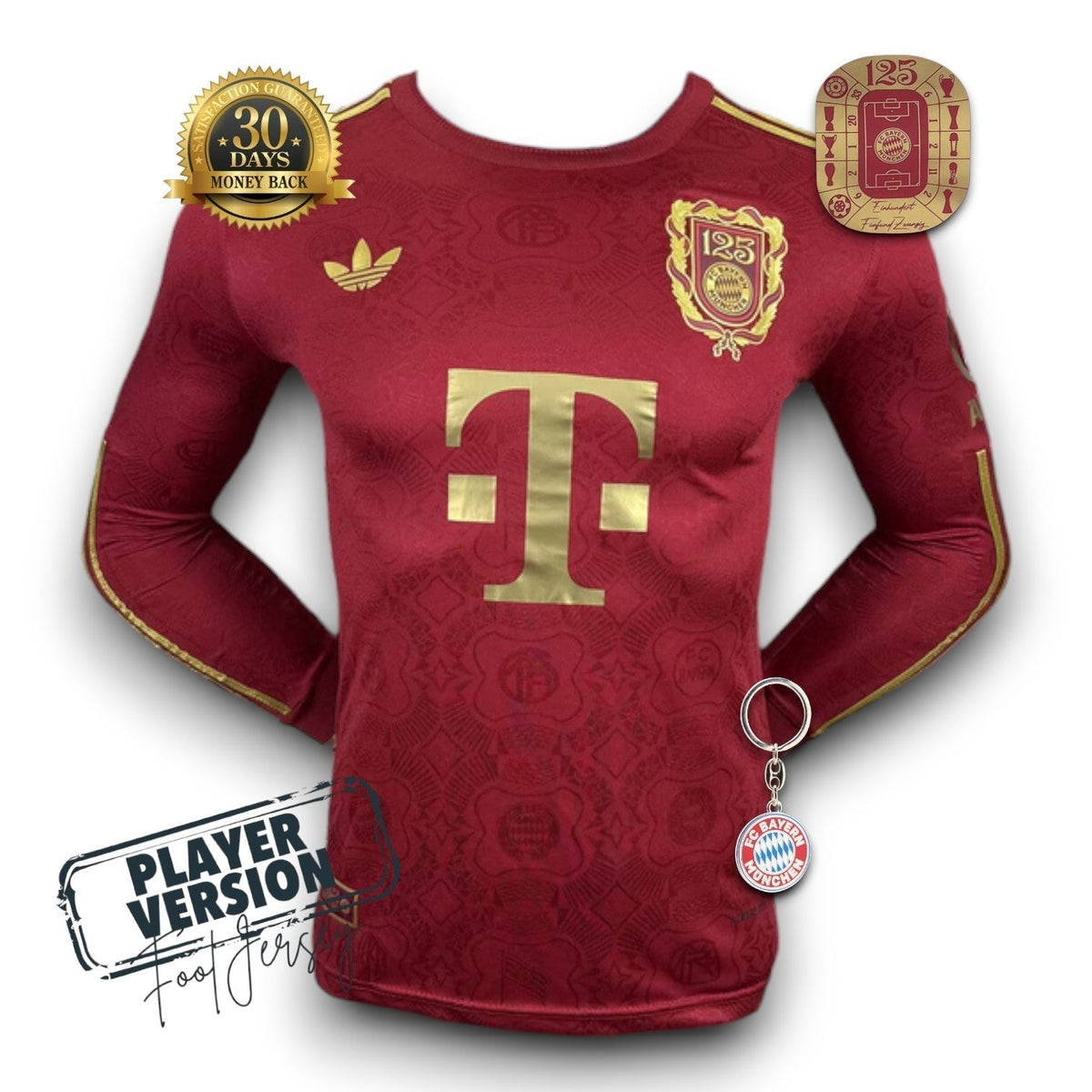 Bayern Munich Player Jersey 125th Anniversary Long Sleeve