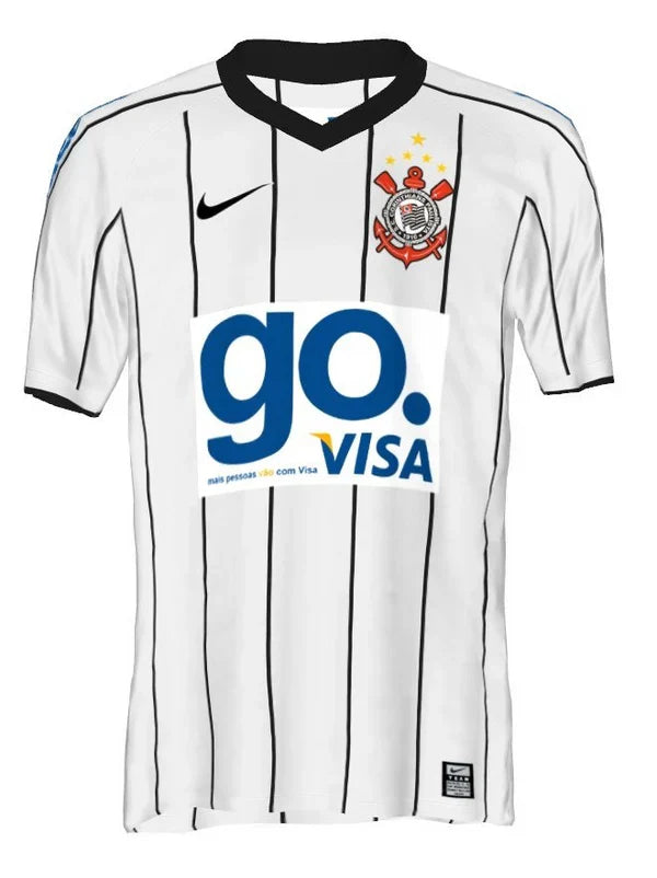 Retrô Corinthians Titular 2009 Branca Masculina