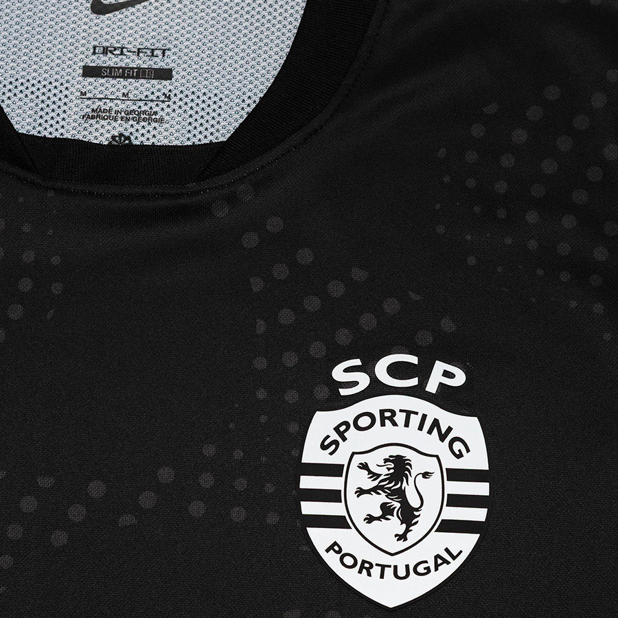Conjunto Infantil Sporting Away Preta 2025/26 - LANÇAMENTO! 🔥💚